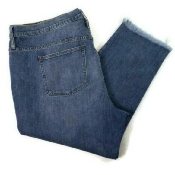 J. Crew Medium Wash Slim Boyfriend Distressed Stretch Denim Jeans Womens 48 NWT - Picture 7 of 16